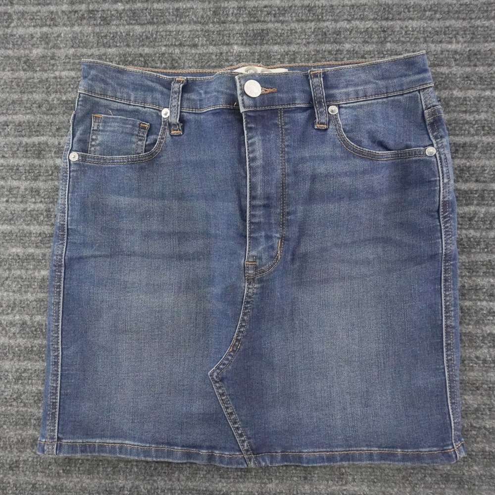 We The Free Denim Mini Skirt Womens 29 Blue High Waisted Five Pocket